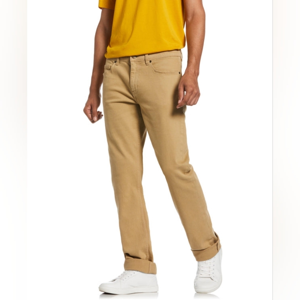 NEW- Perry Ellis Men's Tan Chinos, Size 40 X 31